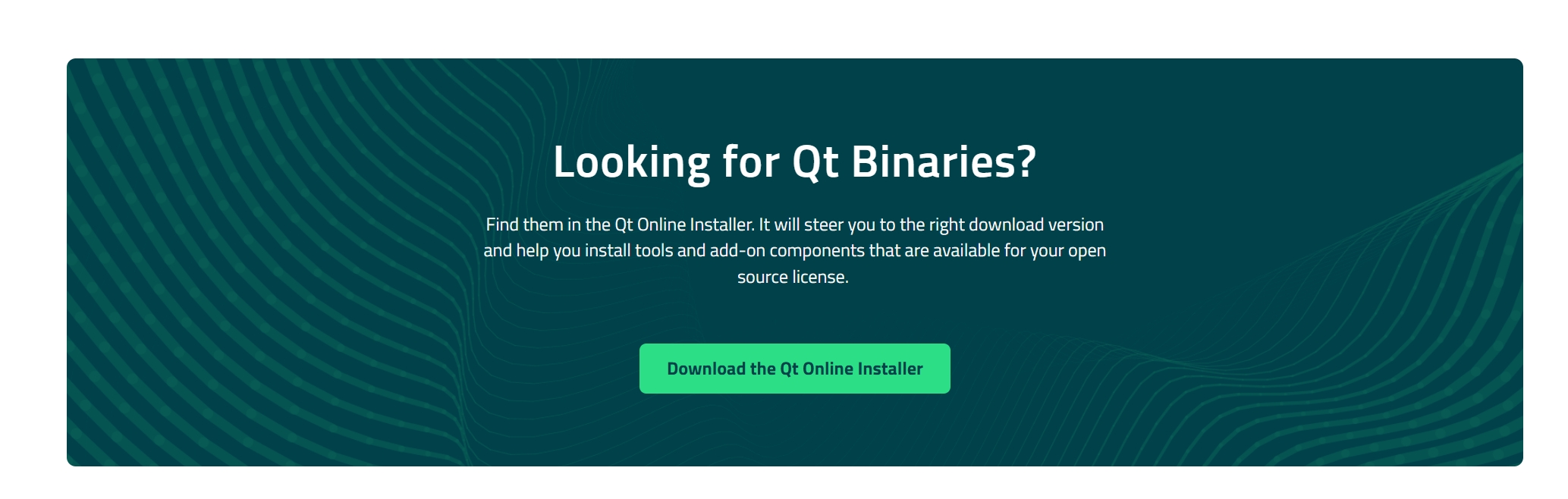 点击download the Qt Online Installer,下载相应平台安装包